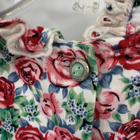 Mousefeathers Pink Floral Dress Prairie Country Cottage Core 1980s Girls 14 - Picture 5 of 5